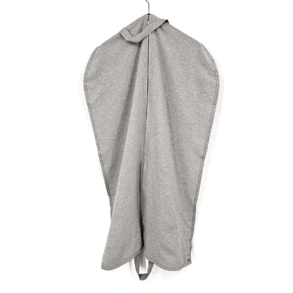 Brunello Cucinelli Grey Fabric Garment Bag 22x36 Zippered Snaps Handles